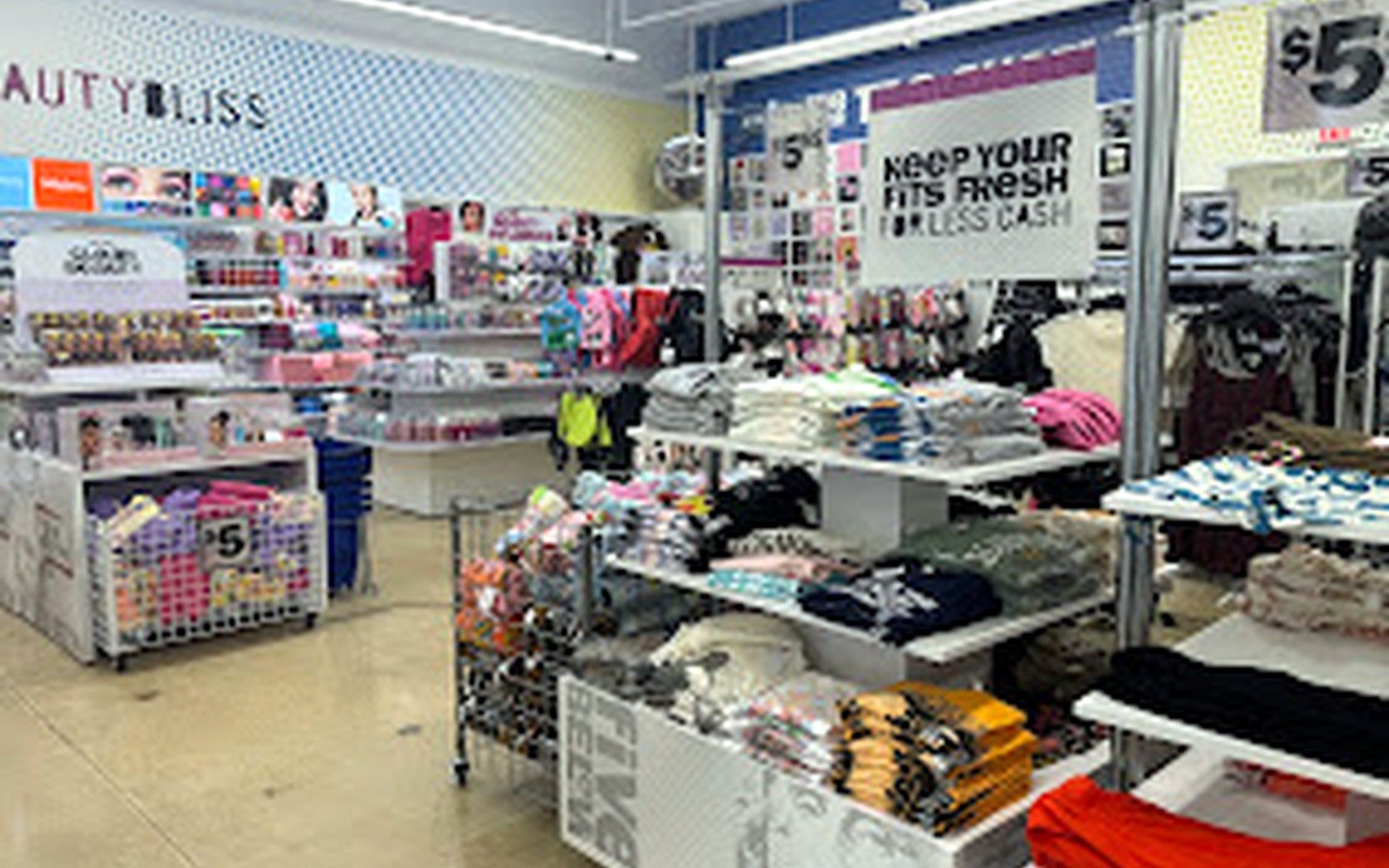 Five Below interior fixtures, Shrewsbury, NJ